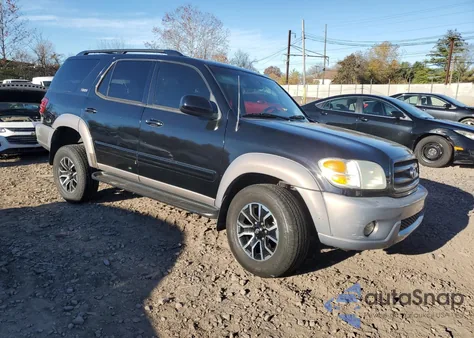 2002 Toyota Sequoia Sr5 z USA, uszkodzony, nr VIN 5TDBT44A82S136595